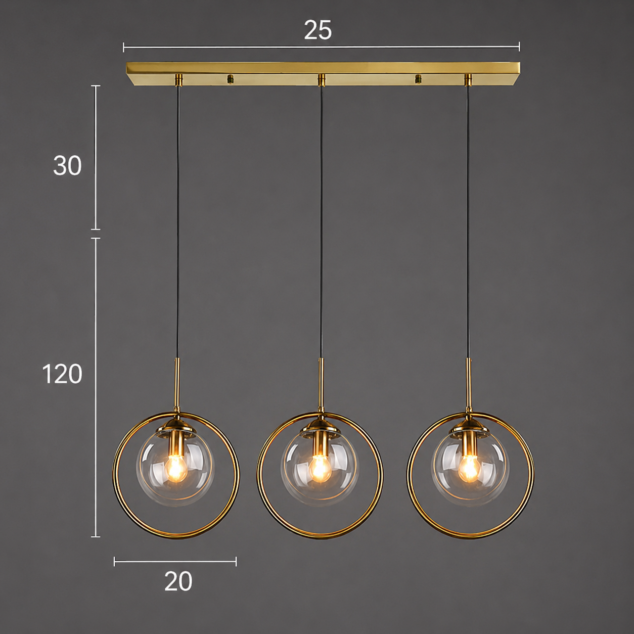 Lámpara Colgante Escandinava Minimalista de Vidrio